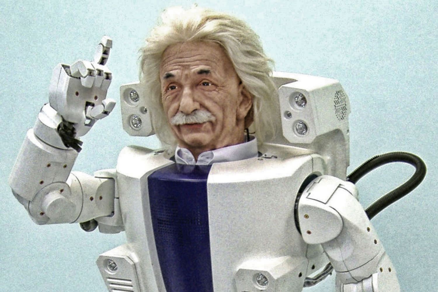 Самый умный человек в будущем. Робот Эйнштейн Хэнсон Робатикс. Реалистичные роботы.